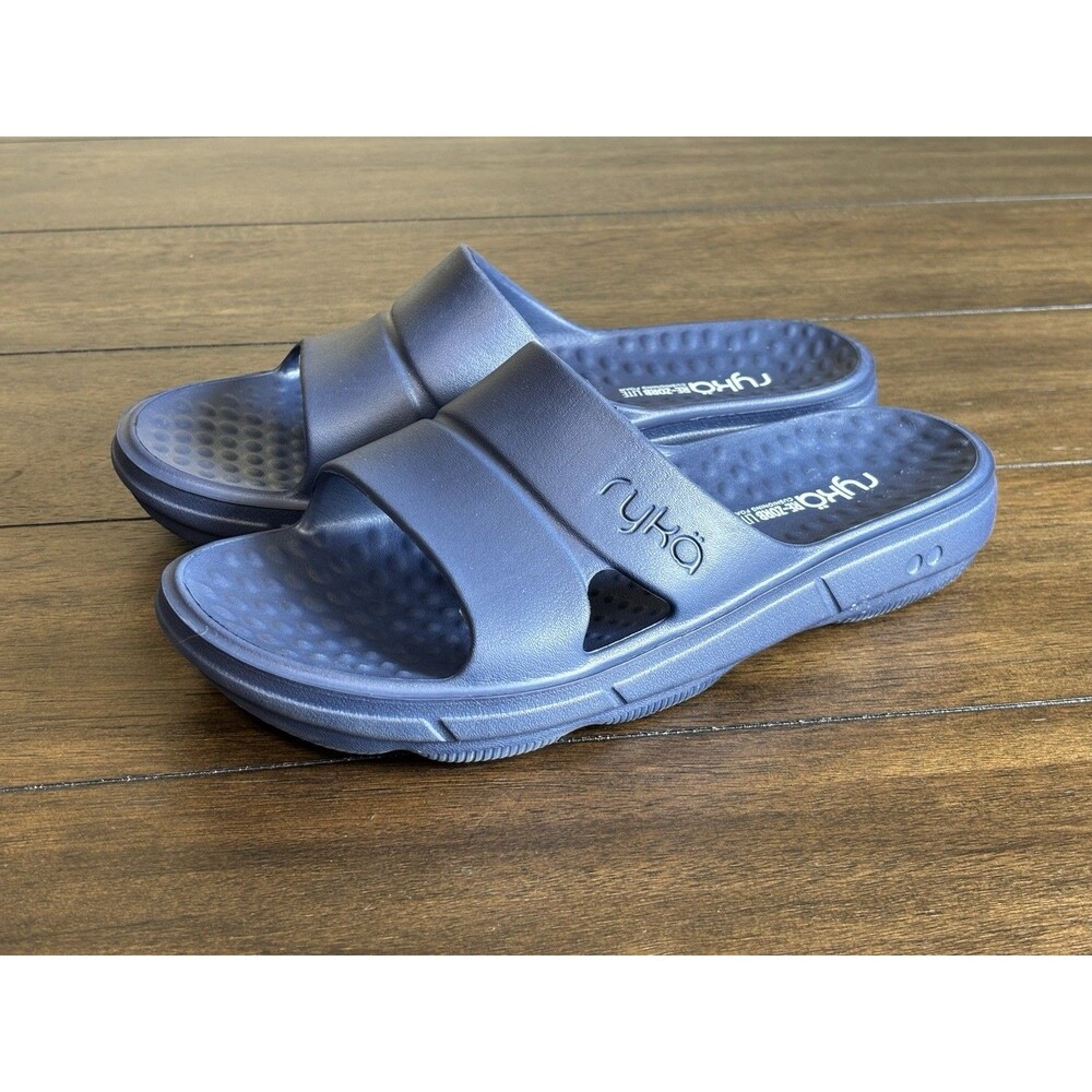 Ryka Women's Re-zorb Lite Slide Recovery Sandal Sandals 10 comfort flat slides